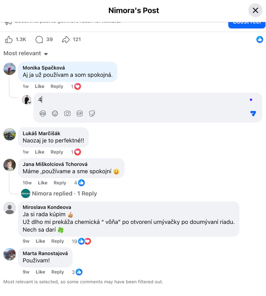 Recenzie z Facebooku