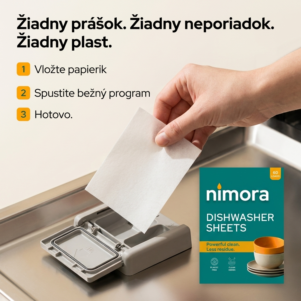 Listki do zmywarki — Nimora | 60 zmywań, papierowe opakowanie