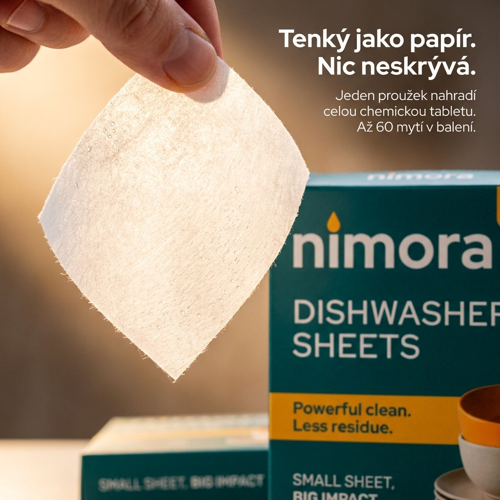 Listki do zmywarki — Nimora | 60 zmywań, papierowe opakowanie