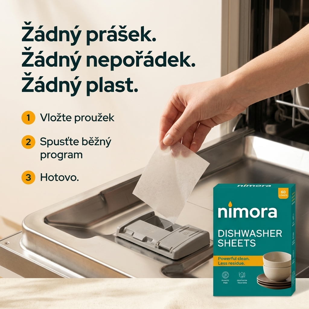 Listki do zmywarki — Nimora | 60 zmywań, papierowe opakowanie