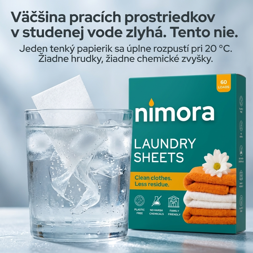 Listki do prania — Nimora | 60 prań, papierowe opakowanie