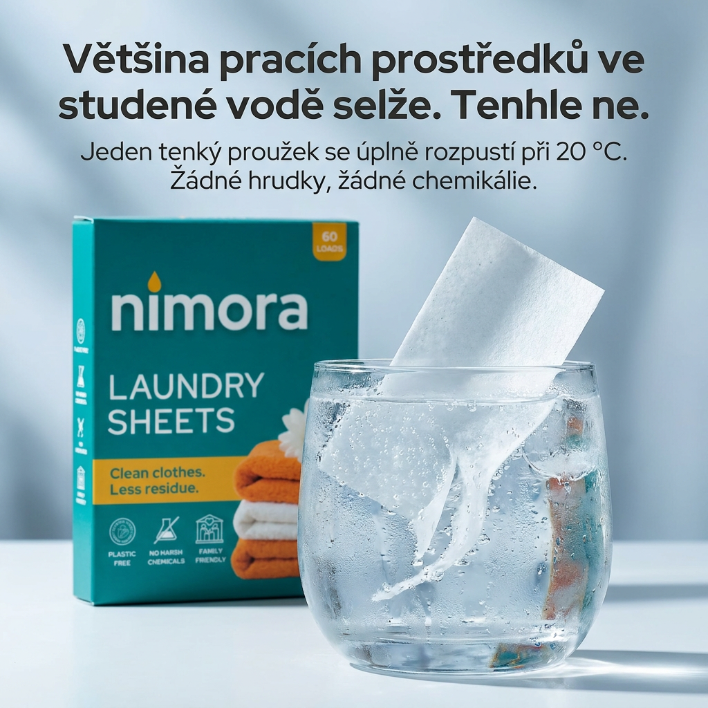 Listki do prania — Nimora | 60 prań, papierowe opakowanie