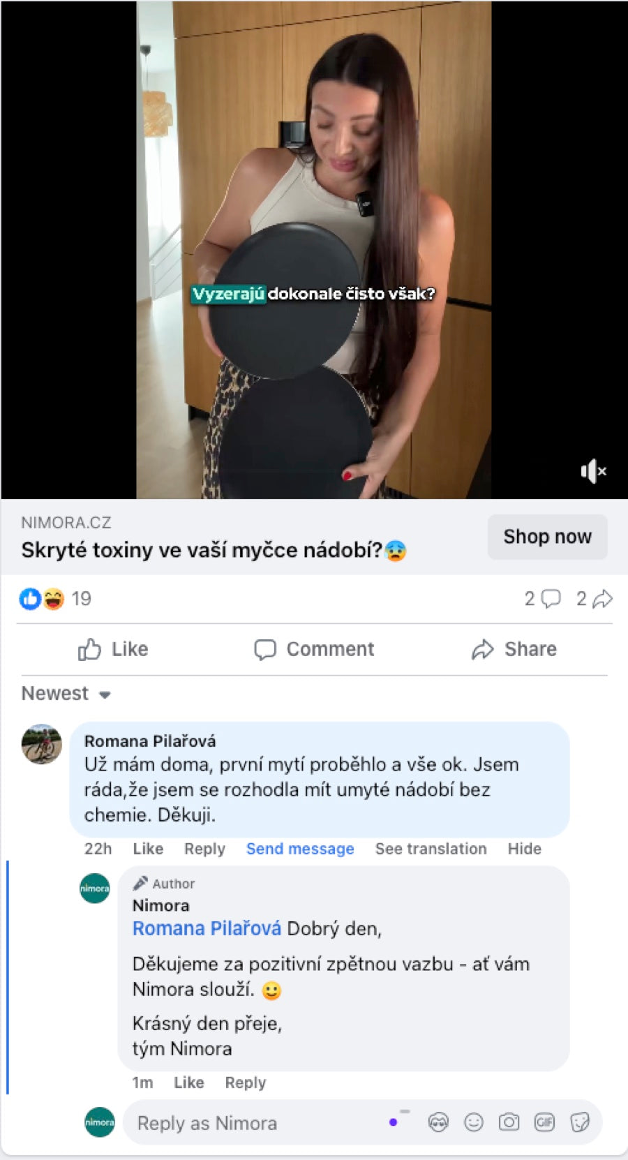Recenzia pod reklamou
